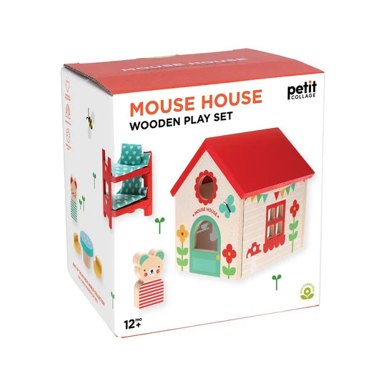 Petit Collage Mouse House Wooden Play Set-9781797246130-Pumpkin Pie Kids Canada