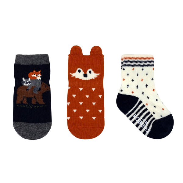 Robeez Socks 3pk - Fox & Friends-Pumpkin Pie Kids Canada