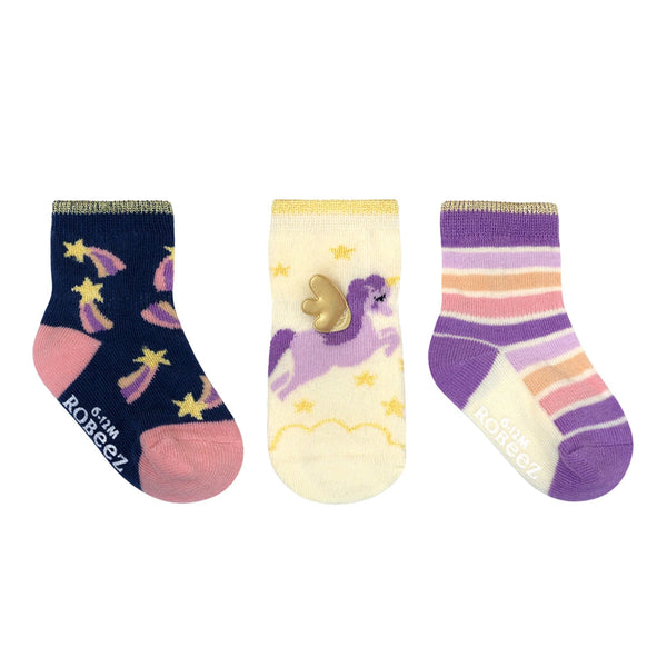 Robeez Socks 3pk - Shooting Star-Pumpkin Pie Kids Canada