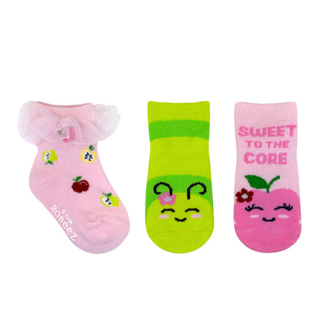 Robeez Socks 3pk - Sweet To The Core-Pumpkin Pie Kids Canada