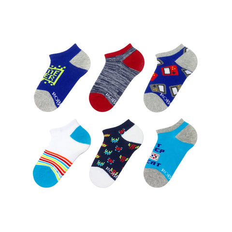 Robeez Socks 6pk - Little Gamer-RBB109901 5-6.5-Pumpkin Pie Kids Canada