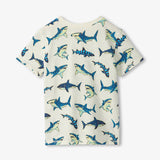Hatley Graphic Tee - Glow in the Dark Sharks-Pumpkin Pie Kids Canada