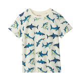 Hatley Graphic Tee - Glow in the Dark Sharks-Pumpkin Pie Kids Canada