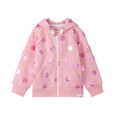 Hatley Raw Edge Hoodie - Blossom-Pumpkin Pie Kids Canada
