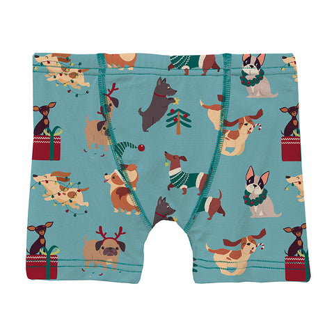 KicKee Pants Boxer Brief - Glacier Christmas Dogs-SBB9-F26D2D-GCD 23-Pumpkin Pie Kids Canada