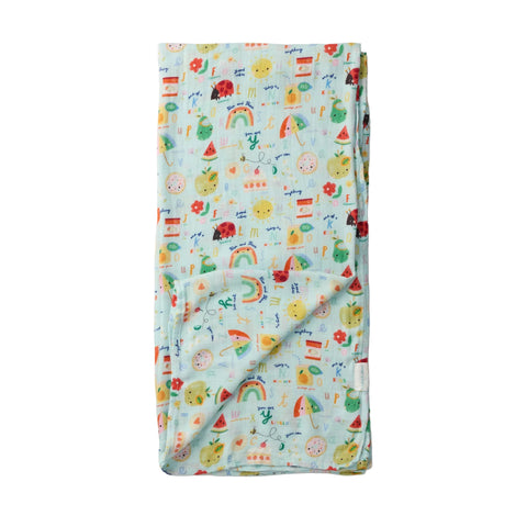 Loulou Lollipop Muslin Swaddle - Alphabet Smiles