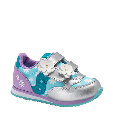Saucony Baby Jazz HL Sneaker - Silver/Teal-SYF25LL4 5 M-Pumpkin Pie Kids Canada