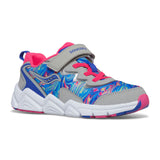 Saucony Flash 3.0 Sneaker - Grey/Pink/Blue-Pumpkin Pie Kids Canada