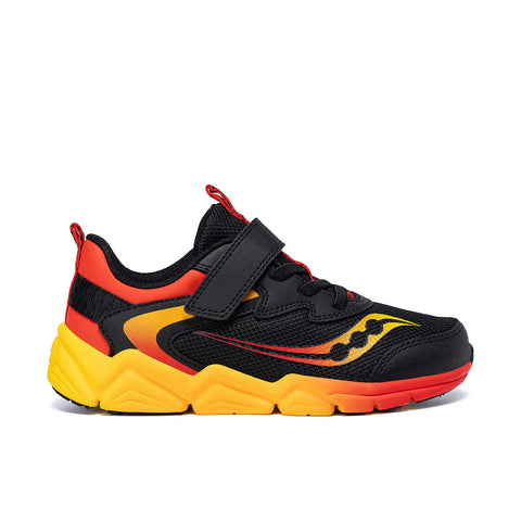 Saucony Flash LE Sneaker - Black/Red-Pumpkin Pie Kids Canada