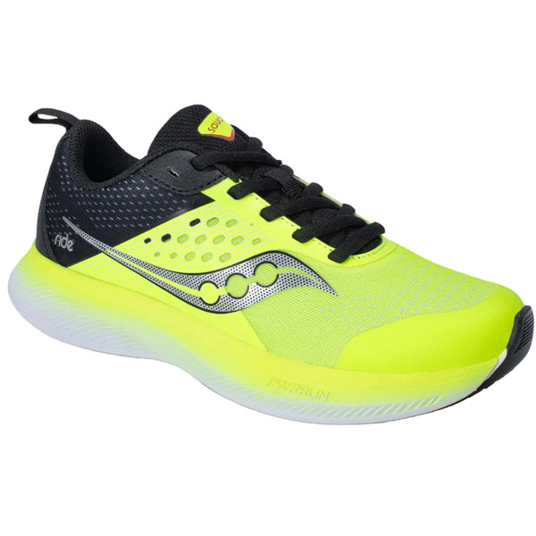 Saucony Ride KDZ Sneaker - Lime/Black-SY126C01 2 M-Pumpkin Pie Kids Canada