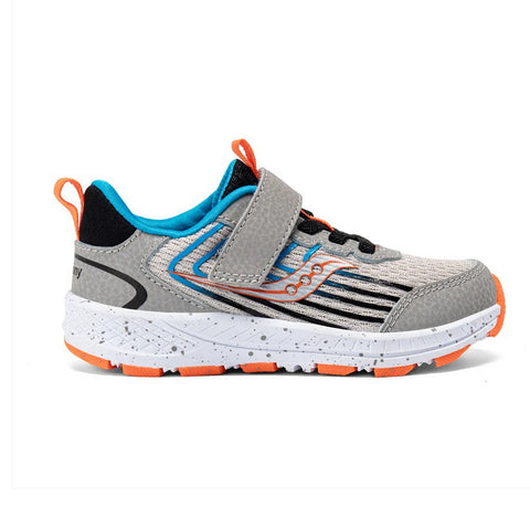 Saucony Wind 3.0 Jr Sneaker - Black/Grey-Pumpkin Pie Kids Canada