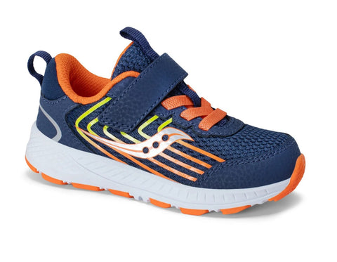 Saucony Wind 3.0 Jr Sneaker - Navy/Orange-Pumpkin Pie Kids Canada