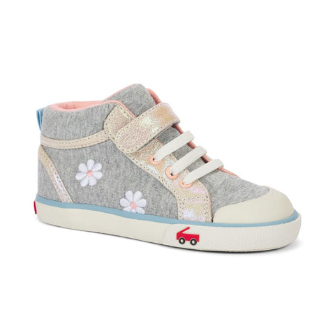 See Kai Run Peyton Sneaker - Grey/Gold-SNS109F520 7-Pumpkin Pie Kids Canada