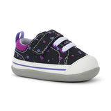 See Kai Run Stevie II Sneaker - Black Floral-Pumpkin Pie Kids Canada