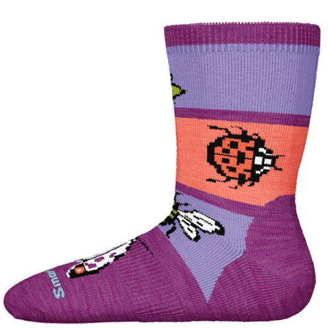 Smartwool Garden Bugs Full Cushion Crew Socks - Meadow Mauve-SW002182A221 S-Pumpkin Pie Kids Canada