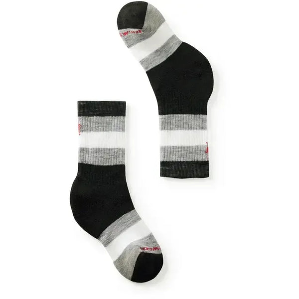 Smartwool Hike Full Cushion Striped Crew Sock - Black-SW001690001 S-Pumpkin Pie Kids Canada