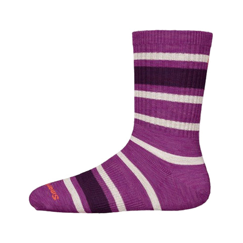 Smartwool Striped Light Cushion Crew Socks - Meadow Mauve-SW001693-A22 S-Pumpkin Pie Kids Canada