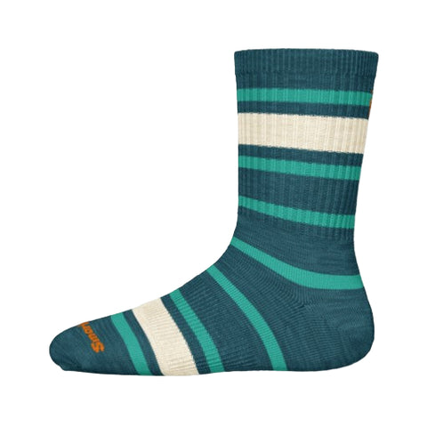 Smartwool Striped Light Cushion Crew Socks - Twilight Blue-Pumpkin Pie Kids Canada