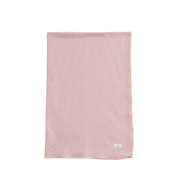 Loulou Lollipop Waffle Stretch Knit Blanket - Blush Pink