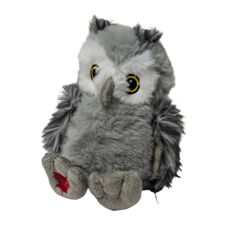 Stuffed Animal House Maplefoot Grey Owl 4.5"-BB-11-Pumpkin Pie Kids Canada