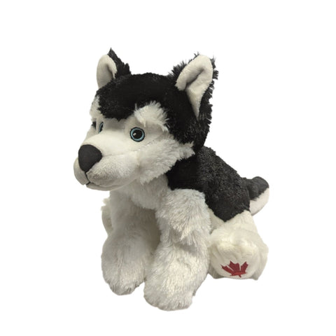 Stuffed Animal House Maplefoot Husky 12"- Black-MF-18-Pumpkin Pie Kids Canada