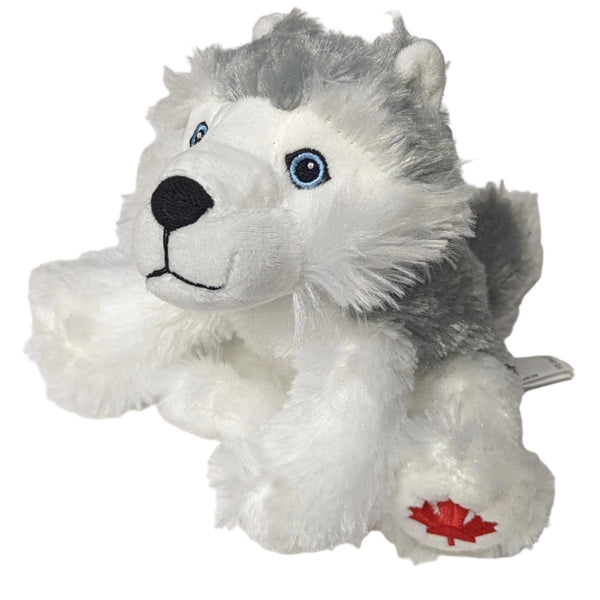 Stuffed Animal House Maplefoot Husky 12" - Grey-Pumpkin Pie Kids Canada