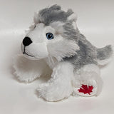 Stuffed Animal House Maplefoot Husky 7"- Grey-MF-06-Pumpkin Pie Kids Canada