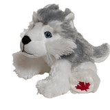 Stuffed Animal House Maplefoot Husky 7"- Grey-MF-06-Pumpkin Pie Kids Canada