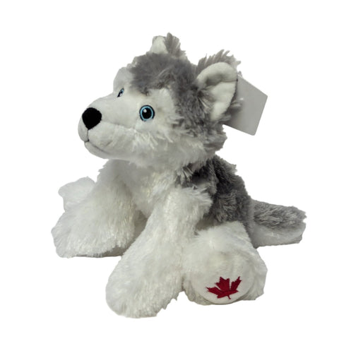 Stuffed Animal House Maplefoot Husky 7"- Grey-Pumpkin Pie Kids Canada