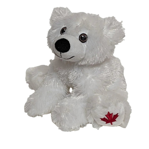 Stuffed Animal House Maplefoot Polar Bear 12"-MF-13-Pumpkin Pie Kids Canada