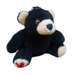 Stuffed Animal House Maplefoot Zipper Pull - Black Bear-WK-01-Pumpkin Pie Kids Canada