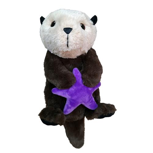 Stuffed Animal House Otter with Star Fish 14"-OT-01-Pumpkin Pie Kids Canada