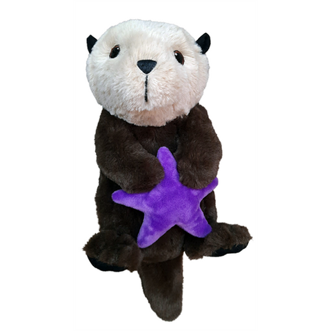 Stuffed Animal House Otter with Star Fish 14"-OT-01-Pumpkin Pie Kids Canada