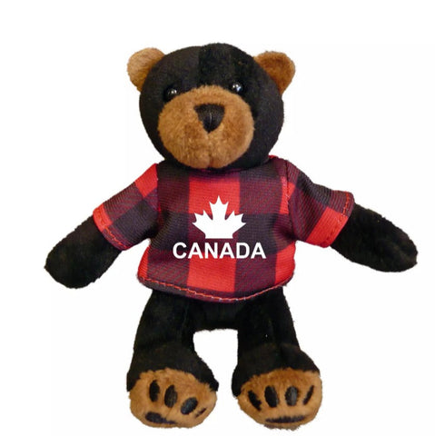 Stuffed Animal House Zipper Pull - Canada Black Bear-HPB-99-JKRED-Pumpkin Pie Kids Canada