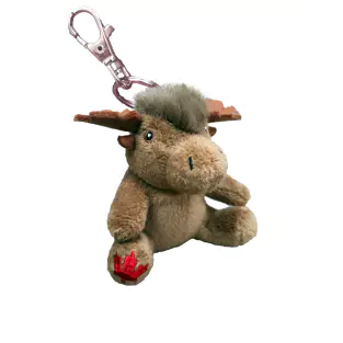 Stuffed Animal House Zipper Pull - Maplefoot Moose-WK-24-Pumpkin Pie Kids Canada