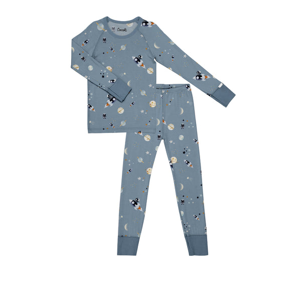 Coccoli Modal Pajama Set - Astronaute-TLM6103-841 2-Pumpkin Pie Kids Canada