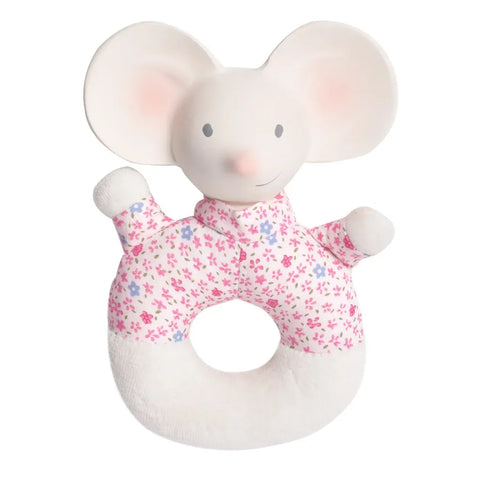 Tikiri Meiya the Mouse Soft Rattle-TK77144-Pumpkin Pie Kids Canada