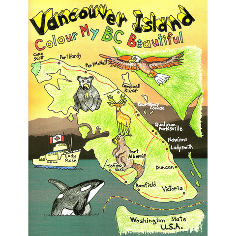 Vancouver Island Colour My BC Beautiful Colouring Book-9781999182557-Pumpkin Pie Kids Canada