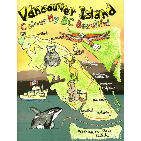 Vancouver Island Colour My BC Beautiful Colouring Book-Pumpkin Pie Kids Canada