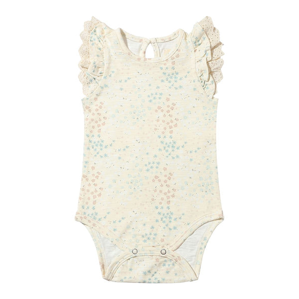 Vignette Amber Onesie - Natural Spring Floral-V1300A-NSF 0-3M-Pumpkin Pie Kids Canada