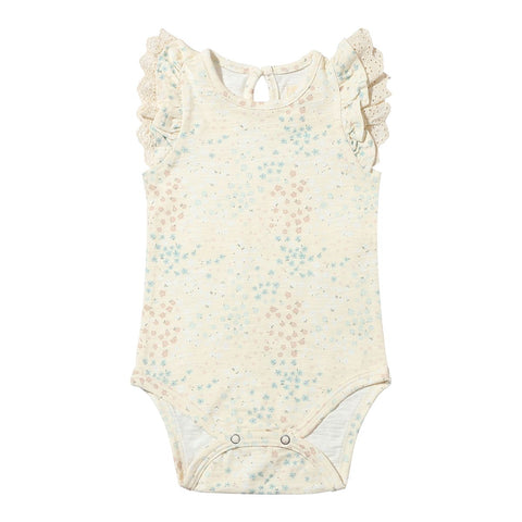 Vignette Amber Onesie - Natural Spring Floral-V1300A-NSF 0-3M-Pumpkin Pie Kids Canada