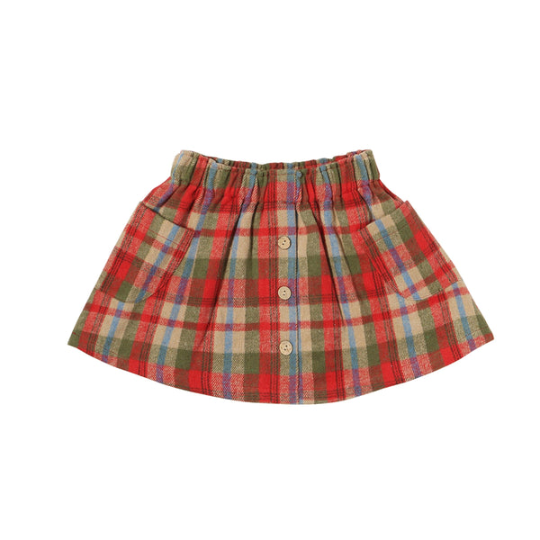 Vignette Jaycee Skirt - Autumn Plaid-Pumpkin Pie Kids Canada