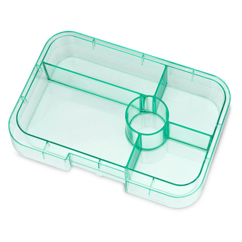 Yumbox Tapas 5 Compartment Tray - Clear Aqua-Pumpkin Pie Kids Canada