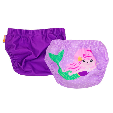 Zoocchini Swim Diaper Set - Mermaid-Pumpkin Pie Kids Canada