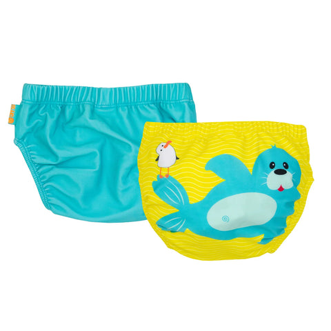 Zoocchini Swim Diaper Set - Seal-Pumpkin Pie Kids Canada