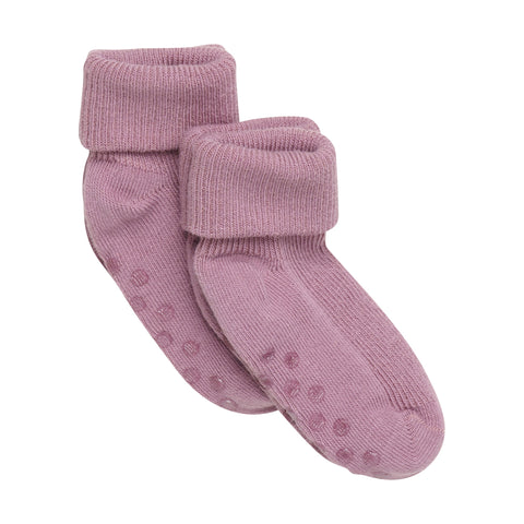 Minymo Baby Rib Sock ABS 2pk - Orchid Haze-Pumpkin Pie Kids Canada