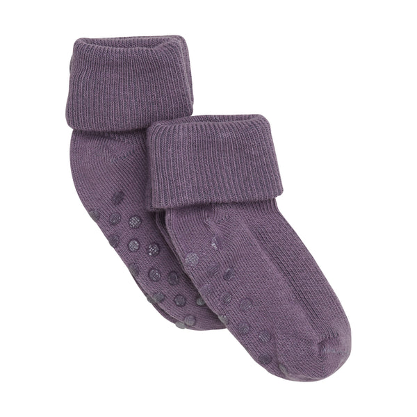 Minymo Baby Rib Socks ABS 2pk - Flint-Pumpkin Pie Kids Canada