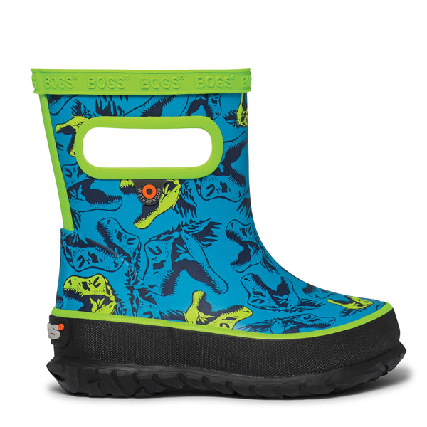 Bogs Skipper Rain Boots - Cool Dinos Electric Blue-Pumpkin Pie Kids Canada