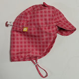 Calikids UV Flap Hat - Hot Pink Checker Print-S2312-HPK XS-Pumpkin Pie Kids Canada