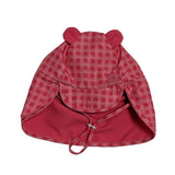 Calikids UV Flap Hat - Hot Pink Checker Print-S2312-HPK XS-Pumpkin Pie Kids Canada